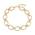 Wholesale Hip Hop Jewelry Psj Brass Rhodium 18k Gold Plated Plain Paper Clip Link Chain Statement Necklaces for Women Men