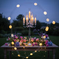 ZT-271L Luxury Table Decoration 9 Arms Tall Crystal Glass Candelabra Wedding Centerpieces