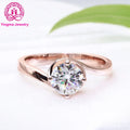 1ct VVS White D Color GRA Certificate Moissanite Ring 18K Rose Gold Plated Rings Charming Moissanite Wedding Rings Jewelry