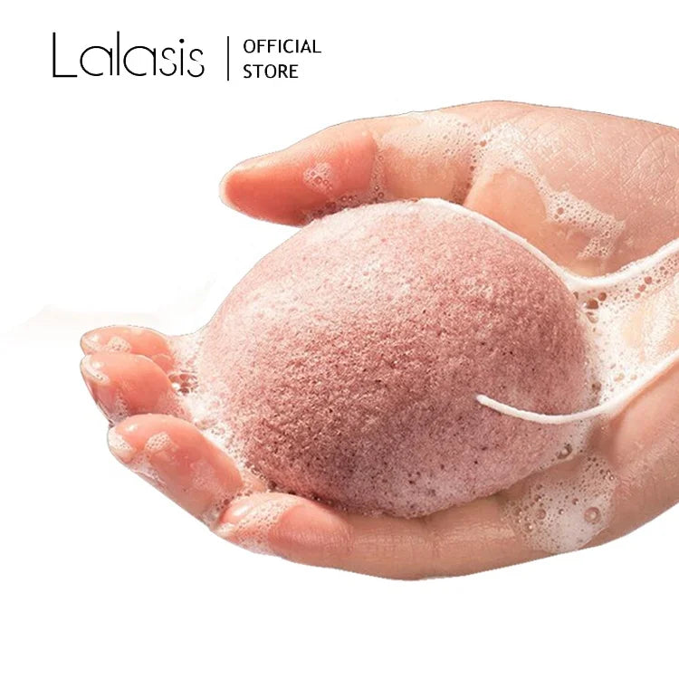 Lalasis Makeup Remover Konjac Gentle Face Wash Cleansing Bamboo Charcoal Konjac Sponge Facial