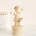 Solid Wood Puppets Cute Simple Toys and Decorative Pieces Mini Retro Gifts for Home Wall Signs Boxes Crafts