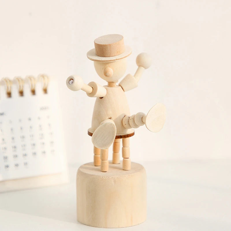 Solid Wood Puppets Cute Simple Toys and Decorative Pieces Mini Retro Gifts for Home Wall Signs Boxes Crafts