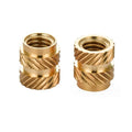M2.5 Brass Knurled Threaded Blind Nut with Polished Finish Durable for Wood Automobile Plastic Wood Molding