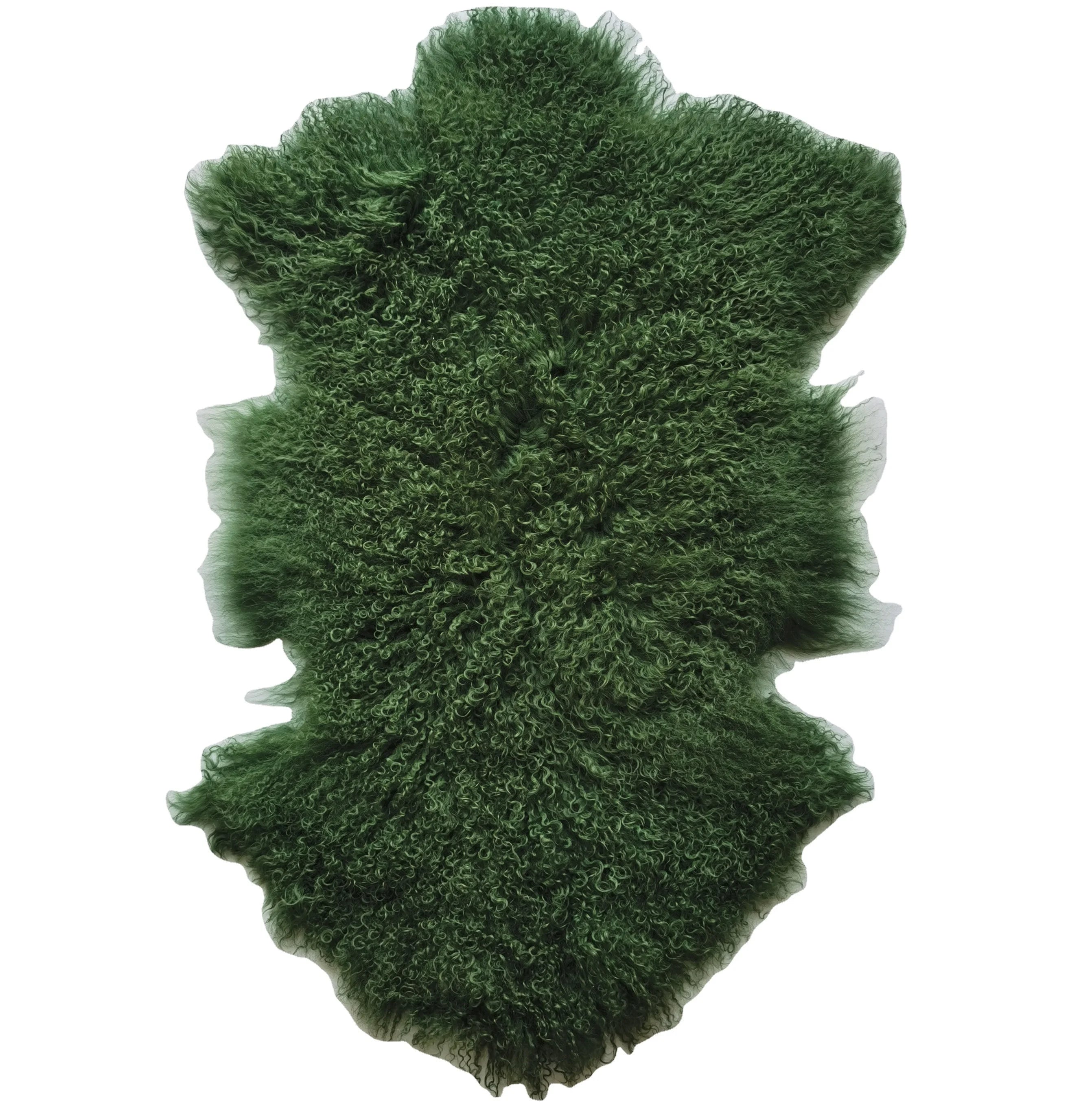 Mongolian Sheepskin Fur Garment Scarf Collar with Long Curly Hair and Snow Tips Grade a Quality ECO-TAN Process