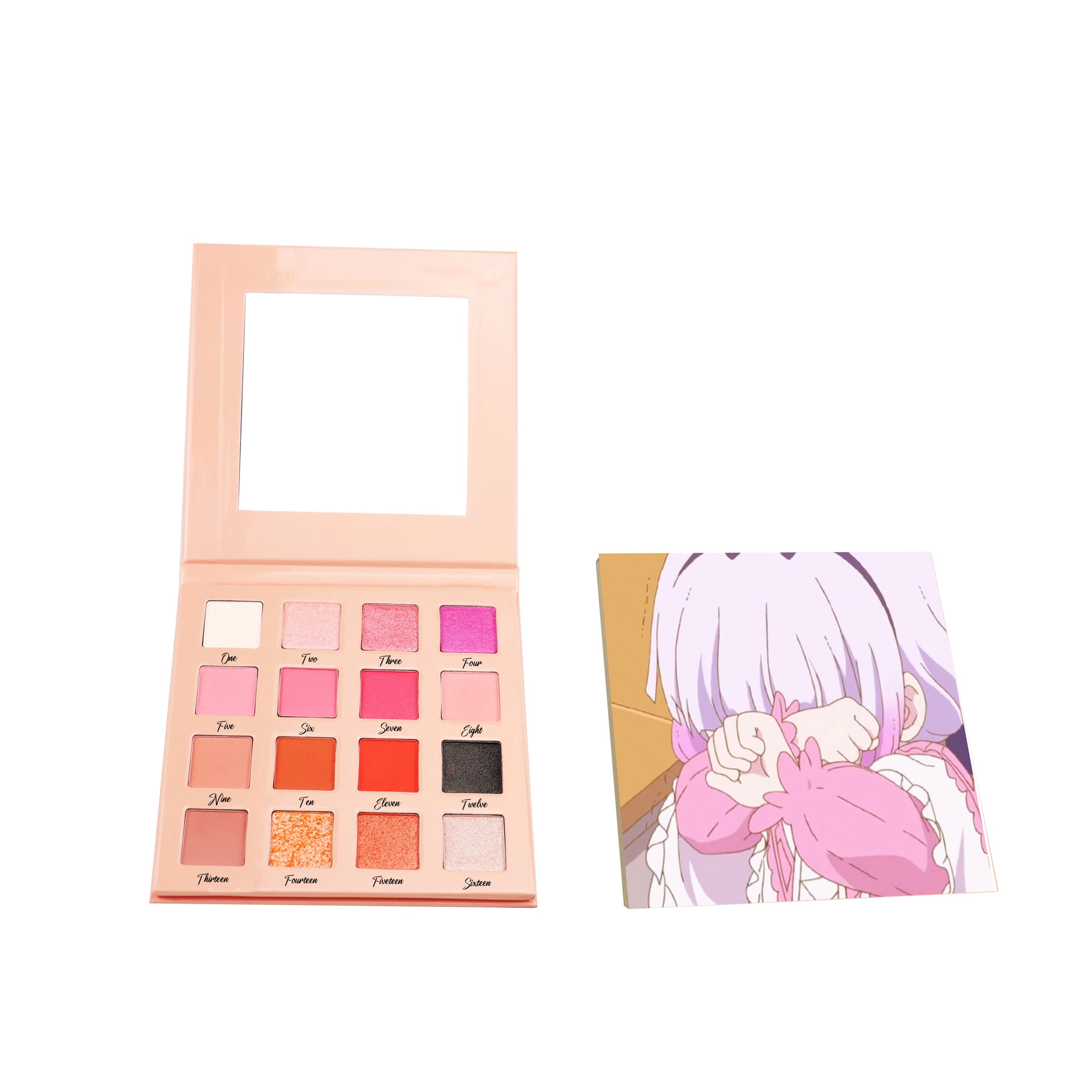 DIY 16 Colors Pressed Glitter High Pigment Eye Shadow Stamp Palettes Vendors Private Label