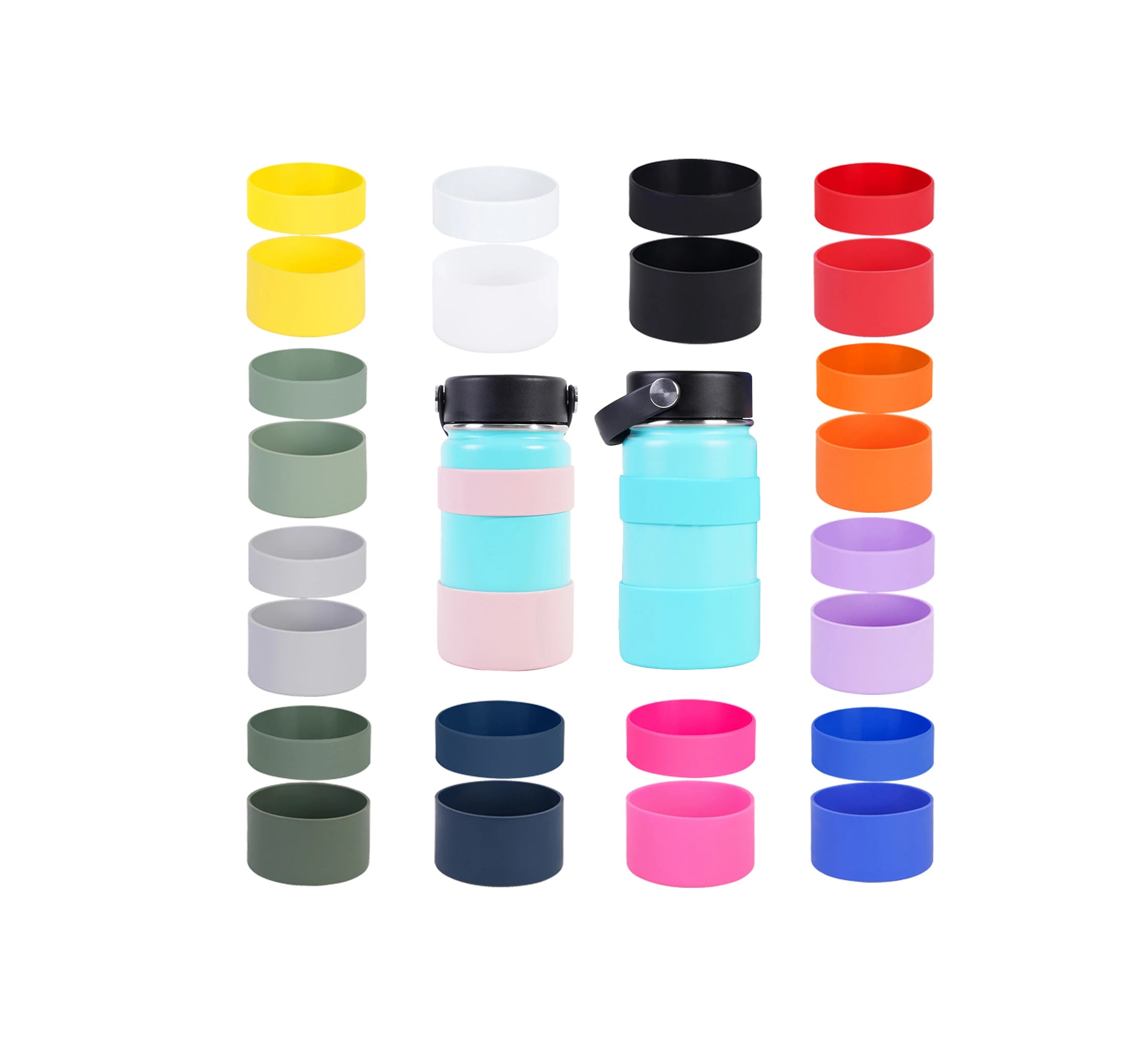 Antiskid Silicone Cup Bottle Bottom Cover Silicon Rubber case Non-slip Mat for 12-24oz32-40oz Water Bottle Flasks