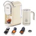 CAFELFFE Cream White Automatic Electric Capsule Coffee Brewer System Hot/Cold Milk Frother Fast Delivery for Hotels