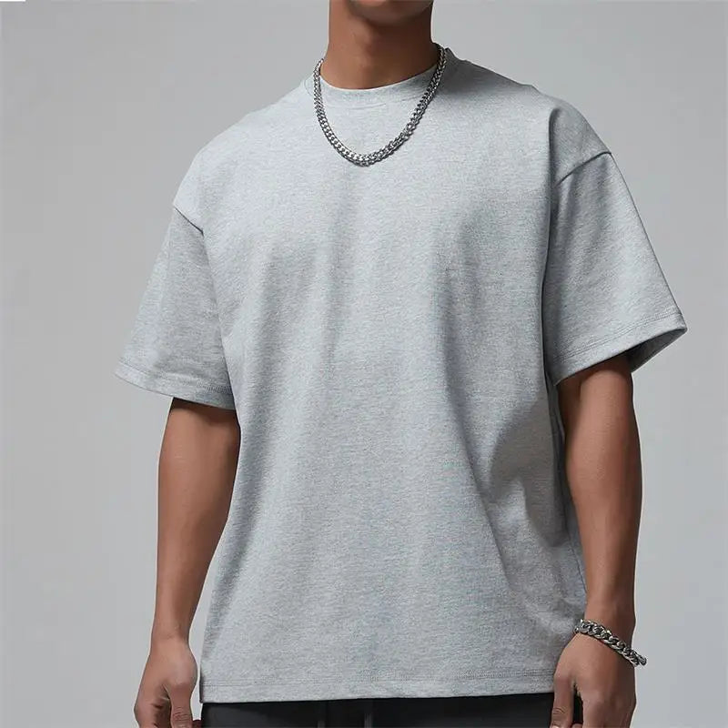 Fashion Printed T-shirts for Menthick Cotton T-shirt400gsm Over Size Plain t Shirts