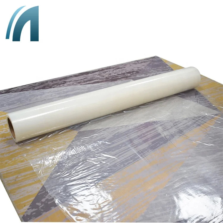 Anti Scratch Pe Clear Transparent Temporary Printable Plastic Adhesive Surface Carpet Protection Film