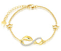 Dolphin Infinity Bracelet 925 Sterling Silver Elegant Jewelry for Ladies Perfect As Gift for Parties