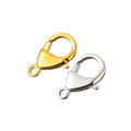 2 Pieces/Bag Stainless Steel Clear 18k Gold Plated Chain End Lobster Clasp for Jewelry Making DIY Accessories