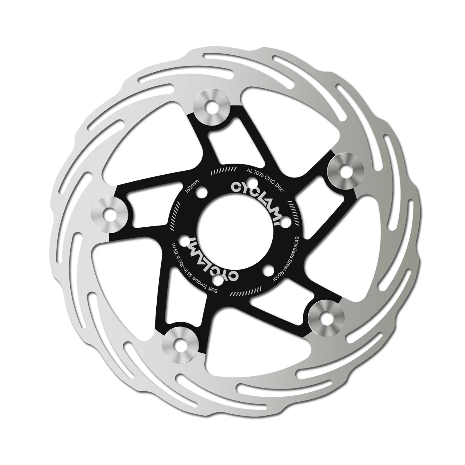CYCLAMI 160mm 180mm  BMX Mountain Bike Floating Disc Brake Rotor Alloy 5-Bolts for Road Bikes Disc Brake Adapter