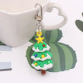 2025 Merry Christmas Cute 3D Rubber Snowman Keychain Soft Pvc Christmas Tree Key Holder Silicone Christmas Festival Keychain