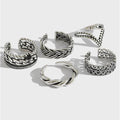 Vintage Design Hip Hop Style Hot Selling S925 Sterling Silver Multiple Style Wholesale Rings for Women