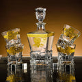 850ml 29oz Hand Painted Lead-Free Crystal Whiskey Decanter Set Unique Old Fashioned Wedding Bar for Liquor Scotch Transparent