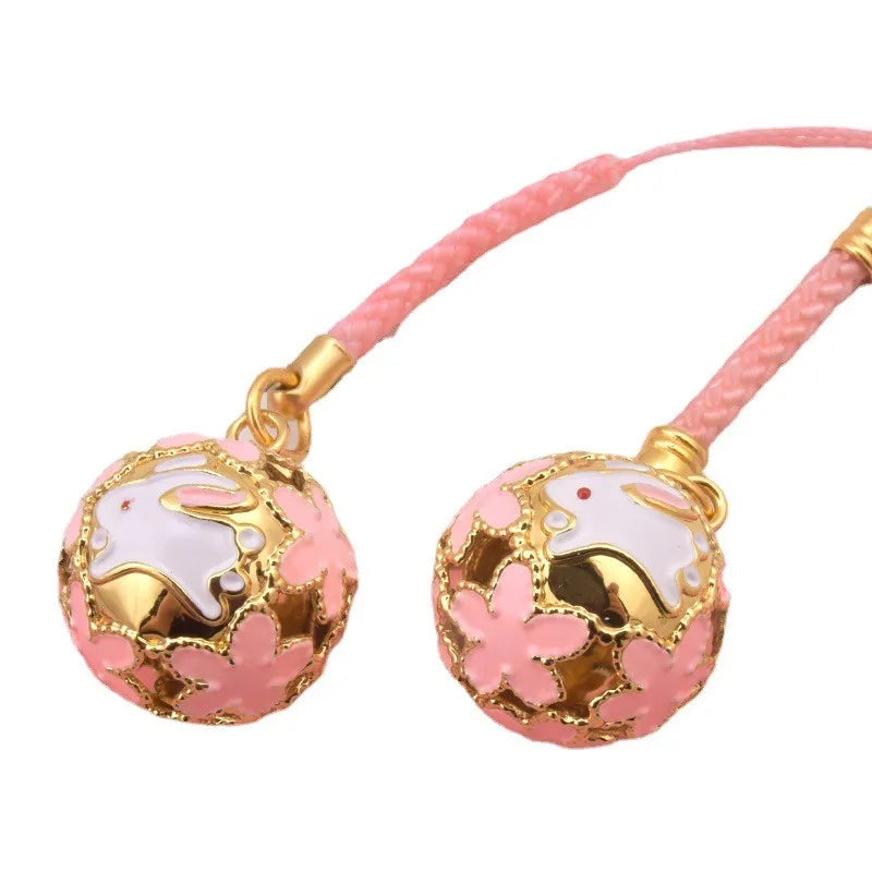 2023 New Marriage Yutu Bell Good Luck and Happiness Japanese Style and Wind pink Sakura Pendant Bell