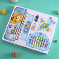 Pink Children Flying Chess Kindergarten School Supplies Elementary School Gift Bag Birthday Gift Stationery Set Gift Box