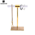New Arrival Luxury Gold-Colored Metal and Acrylic Jewelry Display Stands for Ring and Earring Display