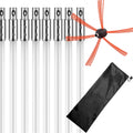 30-Foot Extendable Chimney Cleaning Kit with 8 Flexible Rod Brush Nylon Sweep Tools