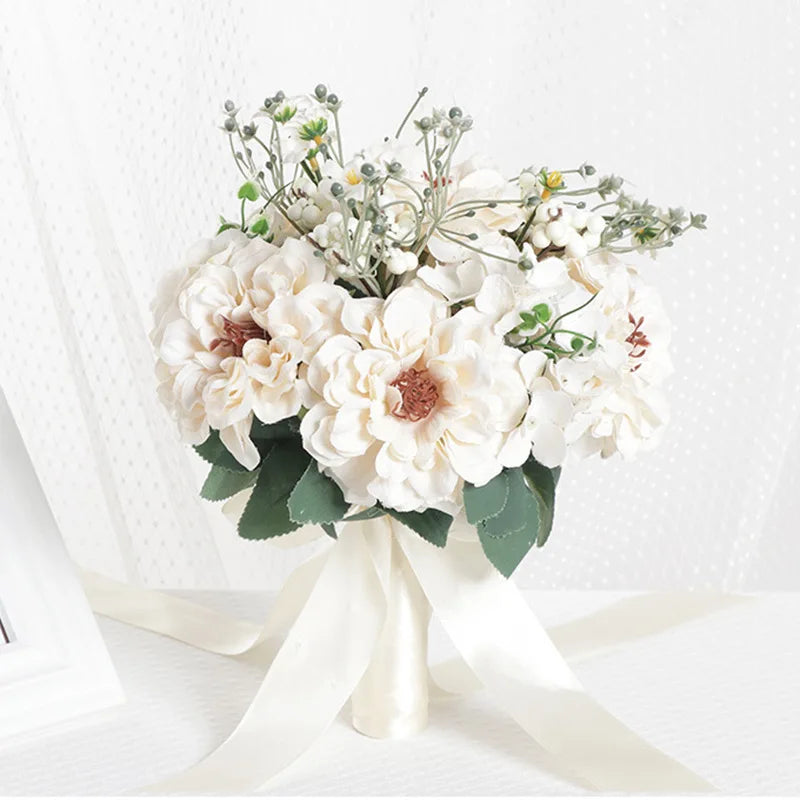 R173 Wedding Flowers Bouquet Hand Tied Bouquet Artificial Flowers Wedding Centerpieces Bouquet Flower Artificial