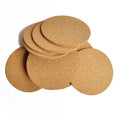 Multi Size Custom Laser Cut Round Square Shape Thick Plain Heat Resistant Reusable Wood Cork Coasters for Home Bar Drinks