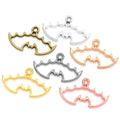 YuenZ Zinc Alloy 6 Colors Filigree Stamping Pendants Hollow Metal Bat Charms DIY Necklace Earrings Jewelry Accessories 24mmx14mm