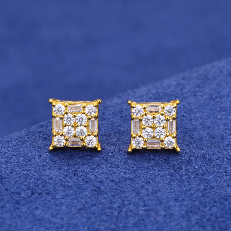 925 Sterling Silver Rapper's Jewelry Hip Hop Earring Iced Out Lab Moissanite Gra Certified Stud Earring Wholesale Jewelry
