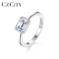 CZCITY Diamond Engagement VVS Woman Real Wedding Jewelry With Certificate Moissanite Ring 925 Sterling Silver