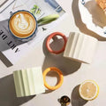 Best Selling Big Ring Round Handle Ceramic Coffee Mug 250ml Nordic Style Retro Breakfast Mug Home Use