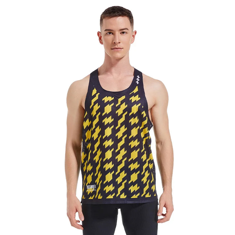 Customized Product Unisex Running Singlet Quick Dry Seamless Marathon Tank Tops Lightweight Vest With Sublimation Print