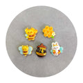 100pcs Flatback Resin Cartoon Bee Honey Pot Honeycomb Cabochon for Scrapbooking DIY Decor Crafts Accessories