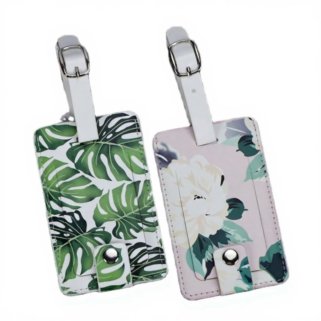 Premium PU Leather Luggage Tags Privacy Protection Travel Bag Labels Suitcase Tags Luggage Tag