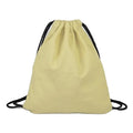High Quality Eco-Friendly Custom Khaki Canvas Cotton Tote Drawstring Bags with Striped Pattern for Promotions Low Factory Price