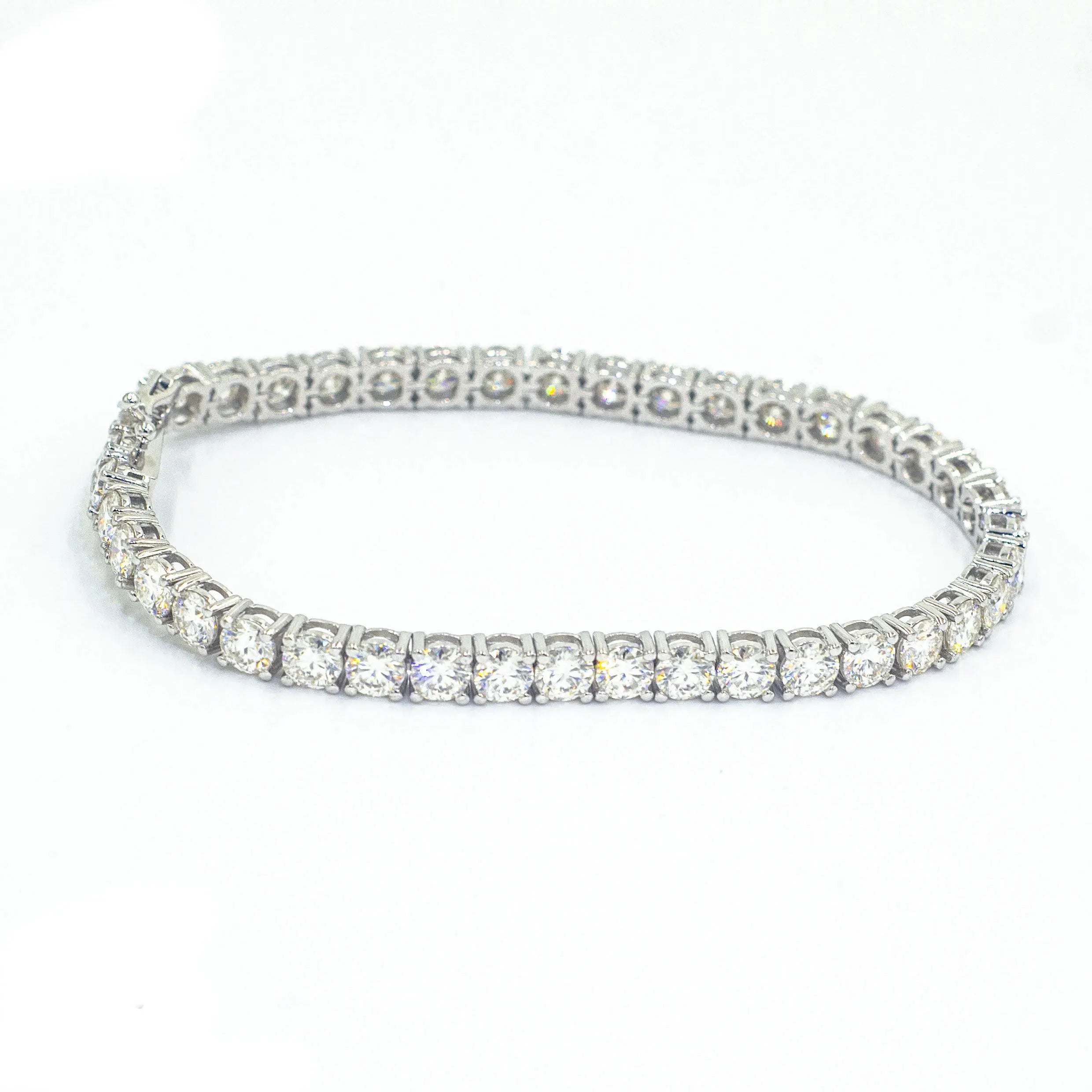 Factory Wholesale VVS Moissanite Iced Out Diamond Custom Real Gold Tennis Chain Bracelet 6mm 7mm 8mm 9mm White Gold 10K 14K Gold