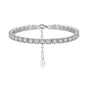 SB193 RINNTIN Adjustable Gold Bracelets Fine Jewelry 925 Sterling Silver 4.0mm Cubic Zirconia Cz Tennis Bracelet for Women