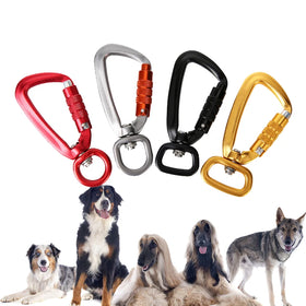 Light Weight Aviation Aluminum Metal Snap Carabiner Hook Clip Auto Locking Swivel Carabiner