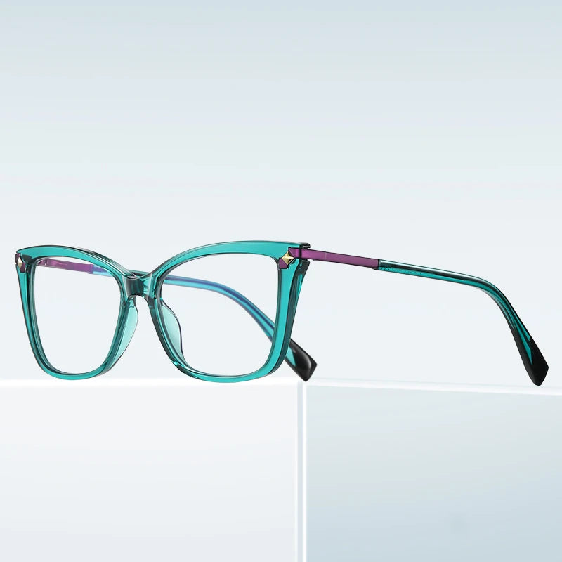 Ready Stock TR90 Women Eyeglasses Frame Blue Ray Blocking Optical Glasses Custom Logo Optical Eyewear Frame