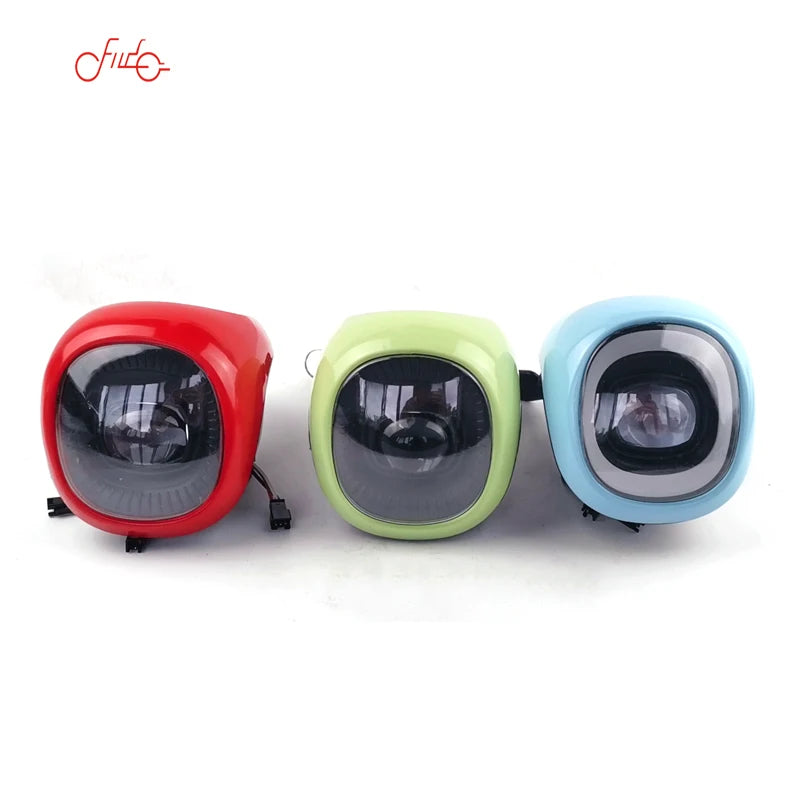 Universal Electric Bicycle Instrument Assembly LED Front Light with Power Lock Display for Scooter Bicycle Plastic Material