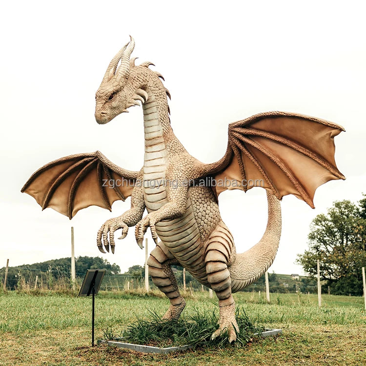 Real Life Size European Dragon Sculpture for Sale