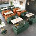 Modern Restaurant Furniture Cafe Comfortable Leisure Leather Sofa Sets Hotel Coffee Shop Bar Dining Chairs Sofa and Table Sets