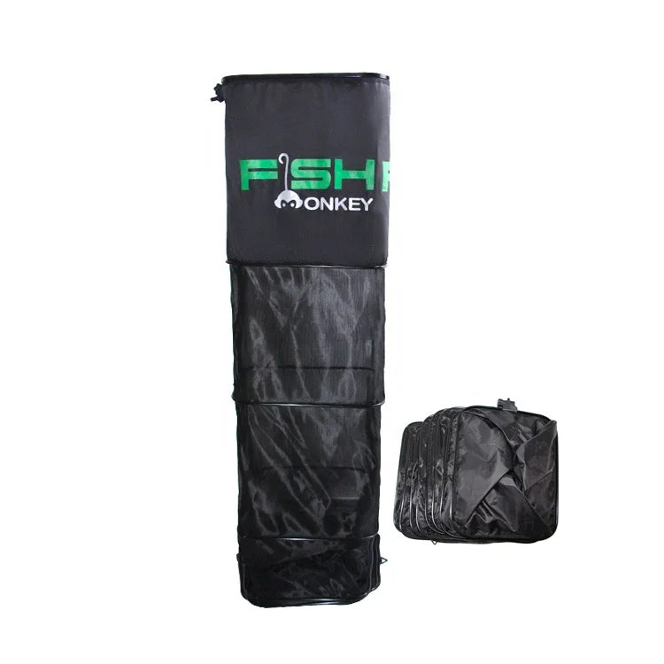Square Aluminium Frame Polypropylene Mesh Feeder Carp Fishing Tackle Accessories Landing Net Keeping Net