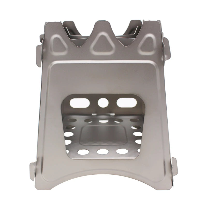 Lightweight Titanium Wood Burning Stove Flatpack Pocket Design for Outdoor Cooking for Camping & Picnics