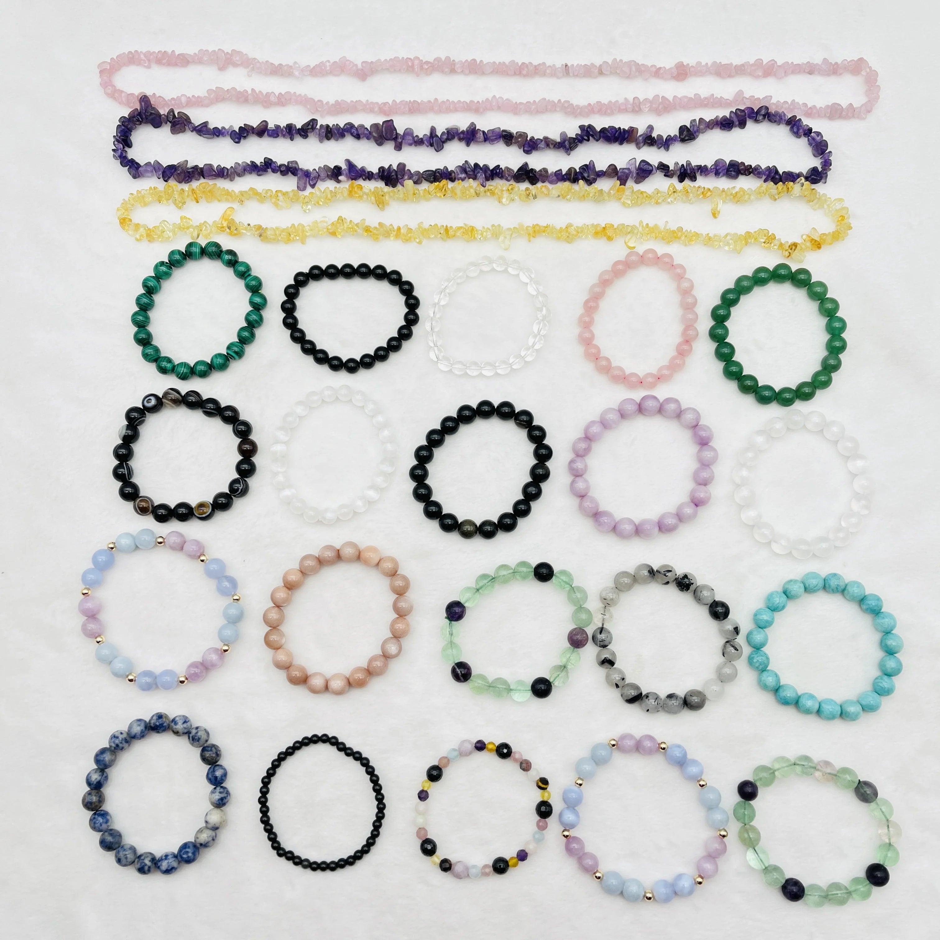 Wholesale Natural Colors Crystal Beads clear Quartz Bracelets
