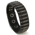 BINSHUO 2022 Wholesale Hip Hop Mens Jewelry Love Custom Friendship Bracelets Alloy Bullet Wide Leather Couples Bracelet