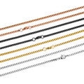 Factory Direct Stainless Steel Box Chain Fashion Titanium Steel Necklace Pin Bare Chain Wholesale