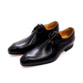 New Trend Oxfords Men Genuine Leather Shoes Black Square Dress Shoes for Wedding Party Office Fashion Shoes
