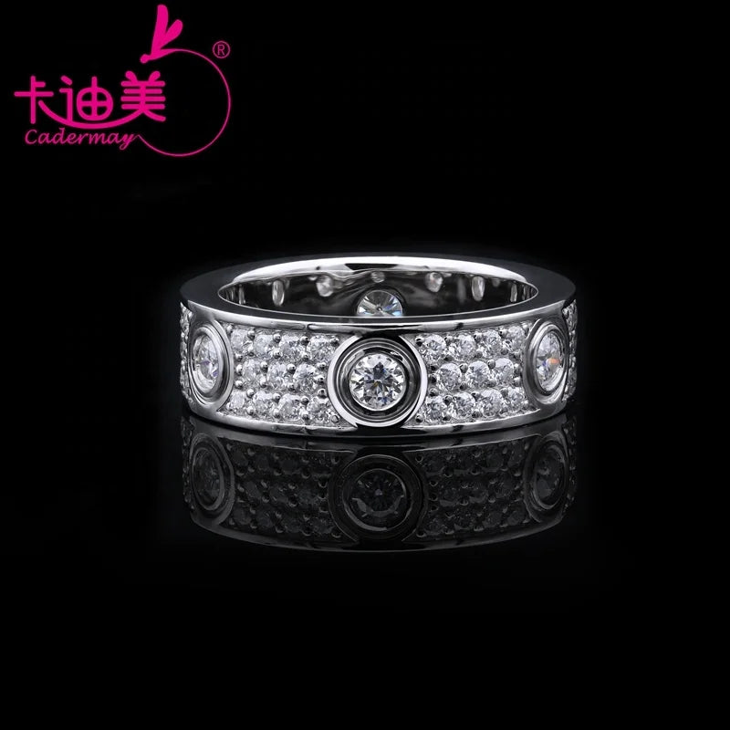Classic Love Three Rows of Luxury Eternity Ring Ladies' Ring 925 Sterling Silver Moissanite Wedding Engagement Ring Hot Sale