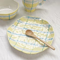 Solhui Vintage Hand-made Ceramic Cup and Dish Set Hammered Afternoon Tea Cup Bowl and Dessert Dishes