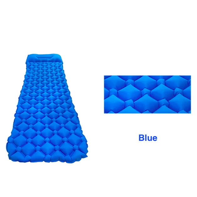 Custom Ultra-Light TPU Coating Self-Inflating Camping Air Sleeping Pad with Comfortable Pillow for Outdoor Adventures