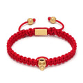 Goldix Jewelry Men's Stylish Gold Skull Adjustable Woven String Cord Bracelet Customizable Black Rope Braided NS Hot Christian